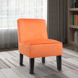 Benzara Truly Classy Accent Chair BM149568 Orange Plastic lumberPine WoodRubber WoodPolyester BM149568