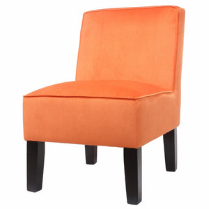 Benzara Truly Classy Accent Chair BM149568 Orange Plastic lumberPine WoodRubber WoodPolyester BM149568