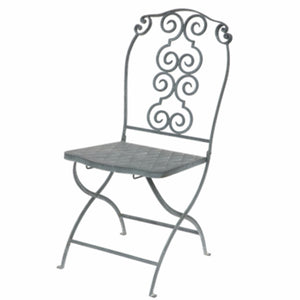 Benzara Ultimate Designer Folding Chair BM149569 Gray Metal BM149569