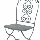 Benzara Ultimate Designer Folding Chair BM149569 Gray Metal BM149569