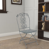 Benzara Ultimate Designer Folding Chair BM149569 Gray Metal BM149569