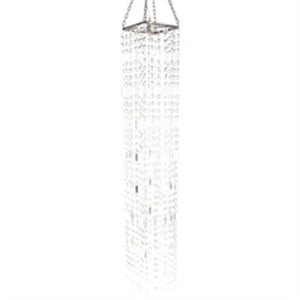 Benzara Statement Worth Hanging Beaded Chandelier BM154154 Clear  plastic bead iron BM154154