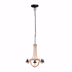 Benzara Solid Iron Spray 6-Light Chandelier, Gold and Black BM154179 Gold and black  Iron Rope BM154179