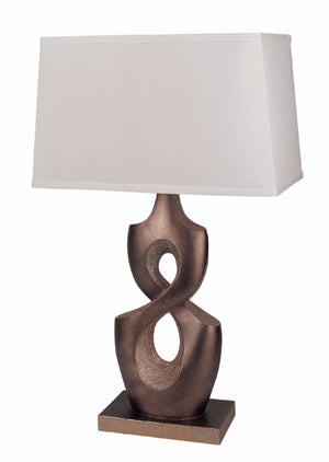 Benzara Appealing Poly Resin Table Lamp, Brown, Set of 2 BM154352 Brown Poly Resin BM154352