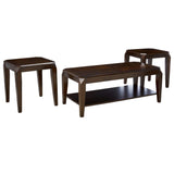 Docila 3Pc Pack Coffee/End Table Set, Walnut