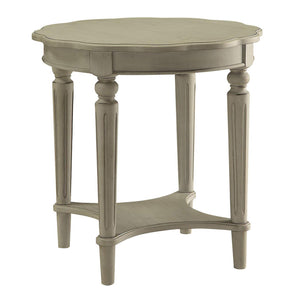 Benzara Fordon End Table, Antiqued Slate BM154598 Antique Slate MDF Solid Wood Leg BM154598