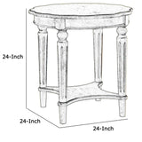 Benzara Fordon End Table, Antiqued Slate BM154598 Antique Slate MDF Solid Wood Leg BM154598