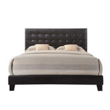 Benzara Sophistiated Transitional Style Queen Size Padded Bed, Brown BM156053 Brown PU Row Foam (TB) BM156053