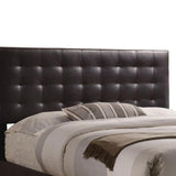 Benzara Sophistiated Transitional Style Queen Size Padded Bed, Brown BM156053 Brown PU Row Foam (TB) BM156053