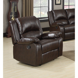 Benzara Excellent Relaxing Dark Brown Upholstery Recliner BM156110 DARK BROWN VINYL BM156110