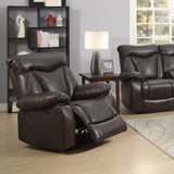 Splendid Dark Brown Motion Recliner with Pillow Arms