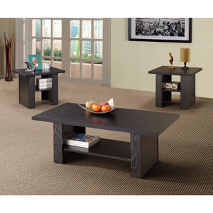 Benzara Bewildering rich black 3 piece occasional table set BM156132 BLACK HOLLOW BOARD BM156132