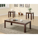 Benzara Solid Modern Style 3 piece occasional table set, Brown BM156134 BROWN SOLIDWOOD BM156134