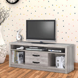 Benzara Fantastic Gray driftwood tv console BM156171 Gray PARTICLE BOARD BM156171