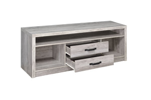 Benzara Fantastic Gray driftwood tv console BM156171 Gray PARTICLE BOARD BM156171