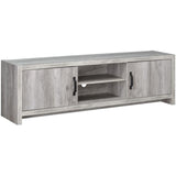 Benzara Marvelous driftwood tv console, Gray BM156172 Gray PARTICLE BOARD BM156172