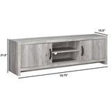 Benzara Marvelous driftwood tv console, Gray BM156172 Gray PARTICLE BOARD BM156172