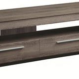 Benzara Fine Looking weathered Gray tv console BM156200 Gray MELAMINE PAPER BM156200