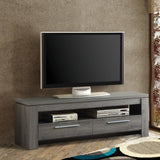 Benzara Fine Looking weathered Gray tv console BM156200 Gray MELAMINE PAPER BM156200