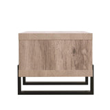 Benzara Modern Driftwood Open Shelf Coffee Table, Gray and Brown BM156208 Gray and Brown MELAMINE PAPER BM156208