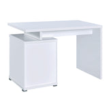 Benzara Gorgeous white Wooden desk with cabinet BM156222 WHITE MDF BM156222