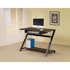 Benzara Exquisite Contemporary Computer Desk, Black BM156228 BLACK METAL BM156228