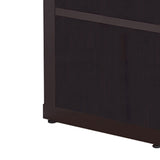 Benzara Radiant Brown Wooden Corner Bookcase BM156237 BROWN HOLLOW BOARD BM156237