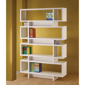 Benzara Tremendous white bookcase with open shelves BM156244 WHITE HOLLOW BOARD BM156244