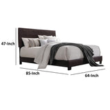 Benzara Contemporary Style Elegant Queen Size Panel Bed, Black BM156262 Black PU PB Foam BM156262