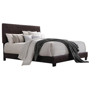 Benzara Contemporary Style Elegant Queen Size Panel Bed, Black BM156262 Black PU PB Foam BM156262