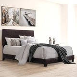 Benzara Contemporary Style Elegant Queen Size Panel Bed, Black BM156262 Black PU PB Foam BM156262