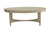 Benzara Conventional Coffee Table, Antique White BM156814 Antique White MDF Solid Wood Leg BM156814