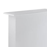 Benzara 41 Inch Rectangular Wooden Bar Table with Storage, White BM157252 White Solid Wood, Metal BM157252
