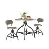 Beautiful Adjustable Counter Height Set, Gray Oak, 3 Piece Pack