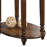 Benzara Alluring Side Table, Dark Oak Brown BM157266 Dark Oak Brown Rbw Oak Veneer BM157266