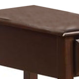 Benzara 23" Rectangular Wooden Side Table with 1 Drawer, Brown BM157271 Brown Solid Wood and Veneer BM157271