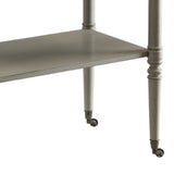 Benzara Wooden Serving Tray Table, Gray BM157307 Gray MDF Solid Wood Leg BM157307