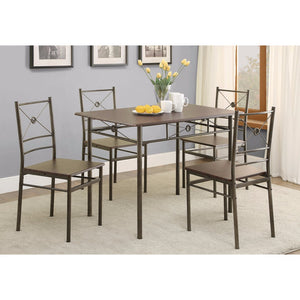 Benzara Ironlike Dining Table Set Of Five, Bronze BM158030 Bronze  BM158030