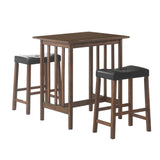 Contemporary Style 3 Piece Counter Height Set, Brown