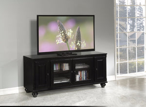 Benzara Smart Looking TV Stand, Black BM158717 Black Poplar Wood Melamine Board MDF BM158717