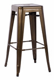 Benzara Metal Bar Stool (Set-2), Gold BM158785 Gold Steel BM158785