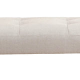 Benzara Wooden Bench, Light Gray & Oak BM158808 Light Gray, Brown Polyester Fabric MDF Wood Veneer Solid Wood Leg BM158808