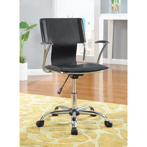 Benzara Modern Ergonomic Medium Back Executive  Office Chair, Black BM159049 BLACK PLASTIC BM159049