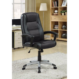 Benzara Leather & Mesh, Modern High-Back Executive Desk Chair, Black BM159050 BLACK FABRIC BM159050