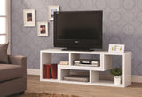 Hollow-Core TV Console and Bookcase Combination,  White