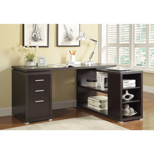 Benzara Contemporary Style Wooden Office Desk, Brown BM159069 Brown Wood BM159069