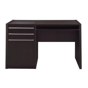 Benzara Contemporary Wooden Connect-IT Computer Desk, Brown BM159079 Brown Wood BM159079