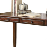 Benzara Transitional 2 Piece Wooden Desk Set, Brown BM159085 Brown Wood BM159085