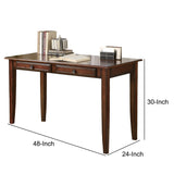 Benzara Transitional 2 Piece Wooden Desk Set, Brown BM159085 Brown Wood BM159085