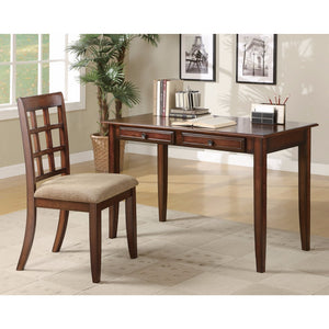 Benzara Transitional 2 Piece Wooden Desk Set, Brown BM159085 Brown Wood BM159085